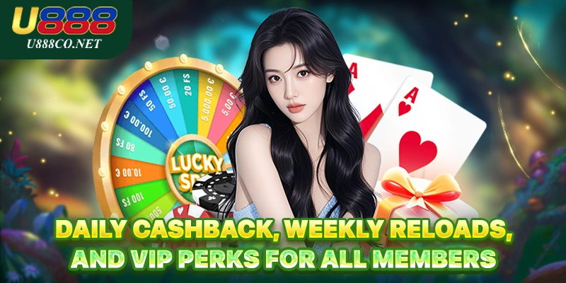 U888 Promotion Daily cashback, weekly reloads, and VIP perks for all members