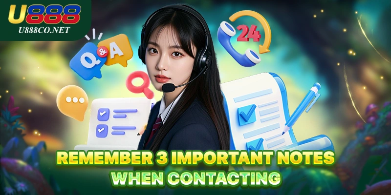 Contact U888 Remember 3 important notes when contacting